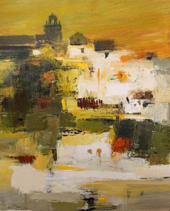 Pintura Sin título — Óleo sobre tabla original de Jorge López Marrón en Artbox