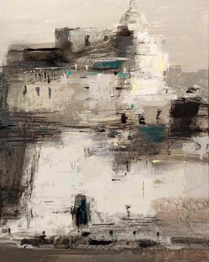 Pintura Sin título — Óleo sobre tabla original de Jorge López Marrón en Artbox