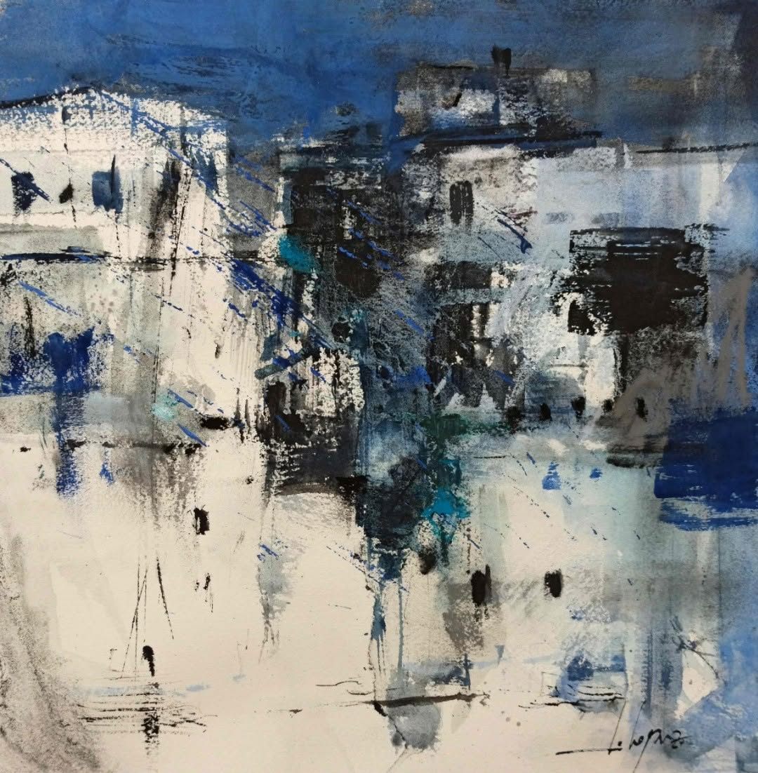 Pintura Sin título — Acuarela sobre papel original de Jorge López Marrón en Artbox