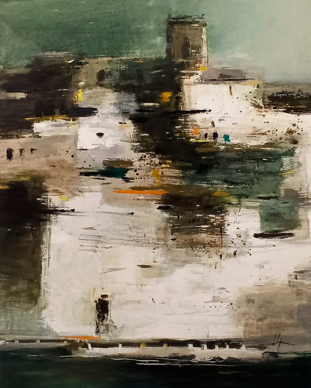 Pintura Sin título — Óleo sobre lienzo original de Jorge López Marrón en Artbox