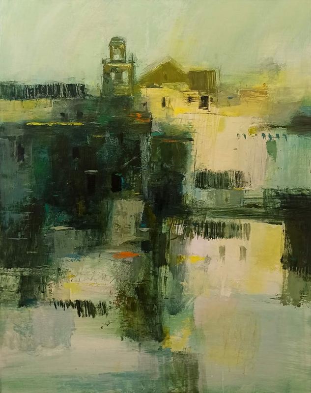 Pintura Sin título — Óleo sobre lienzo de Jorge López Marrón