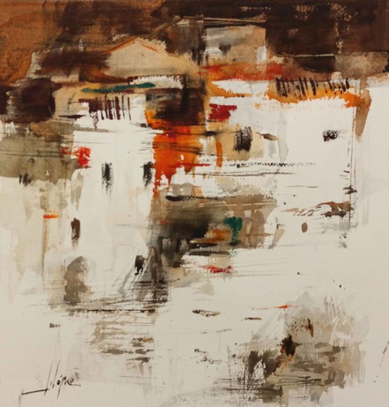 Pintura Sin título — Óleo sobre lienzo de Jorge López Marrón